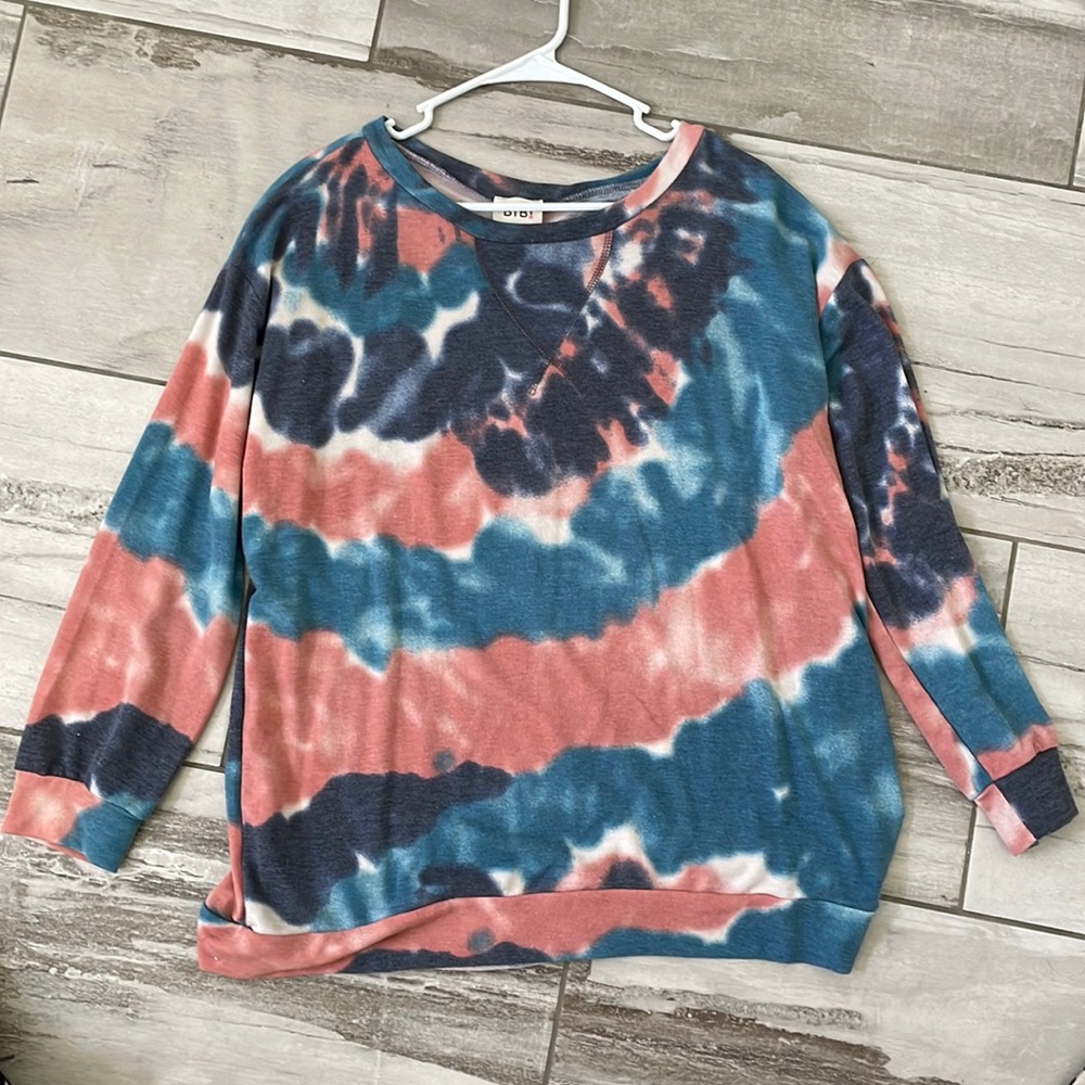Bibi oversized tie dye shirt NWOT